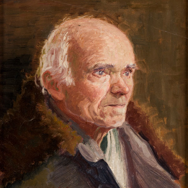 Portret ojca, olej na płótnie - Jan Wałach